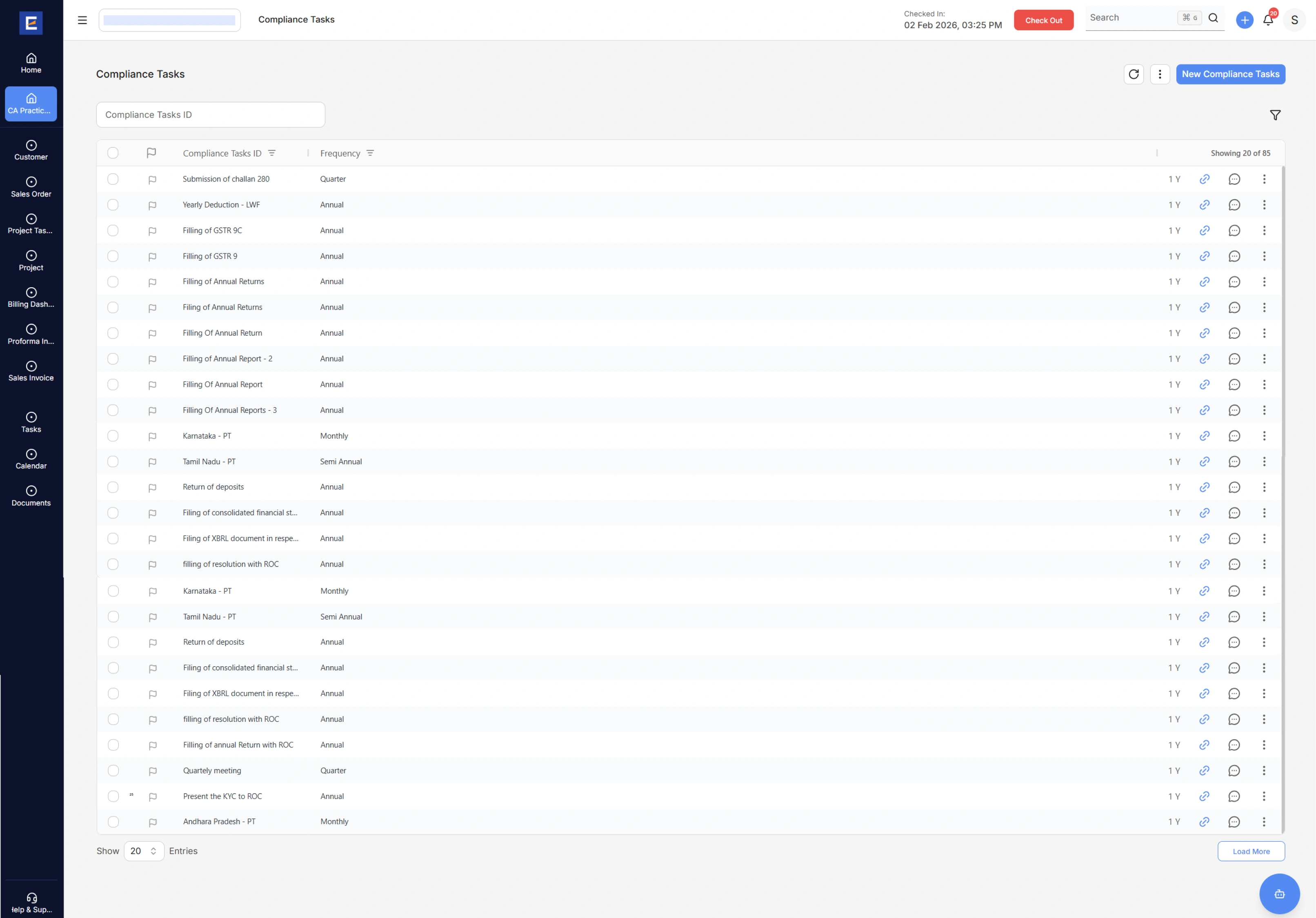 Entires.AI CA Practice Dashboard